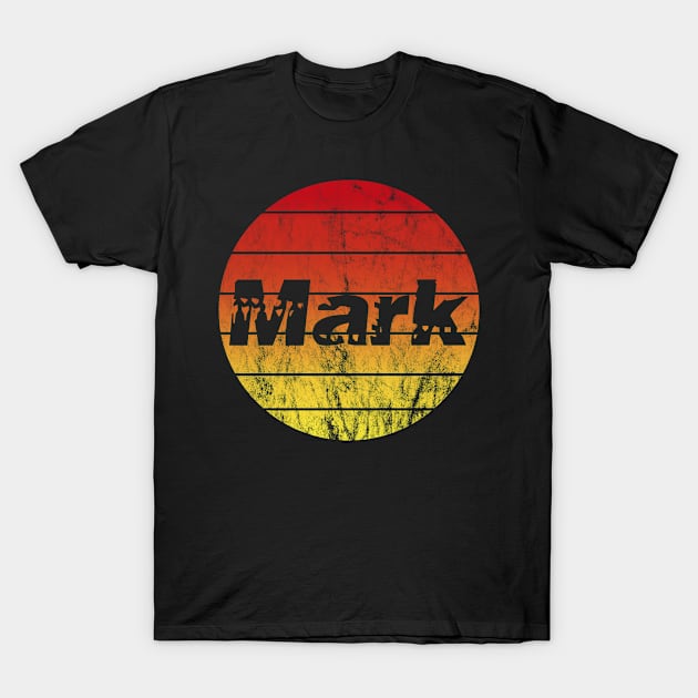 Name Mark in the sunset vintage sun T-Shirt by BK55